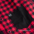 Camicia calda scozzese giacca a maniche lunghe in pile